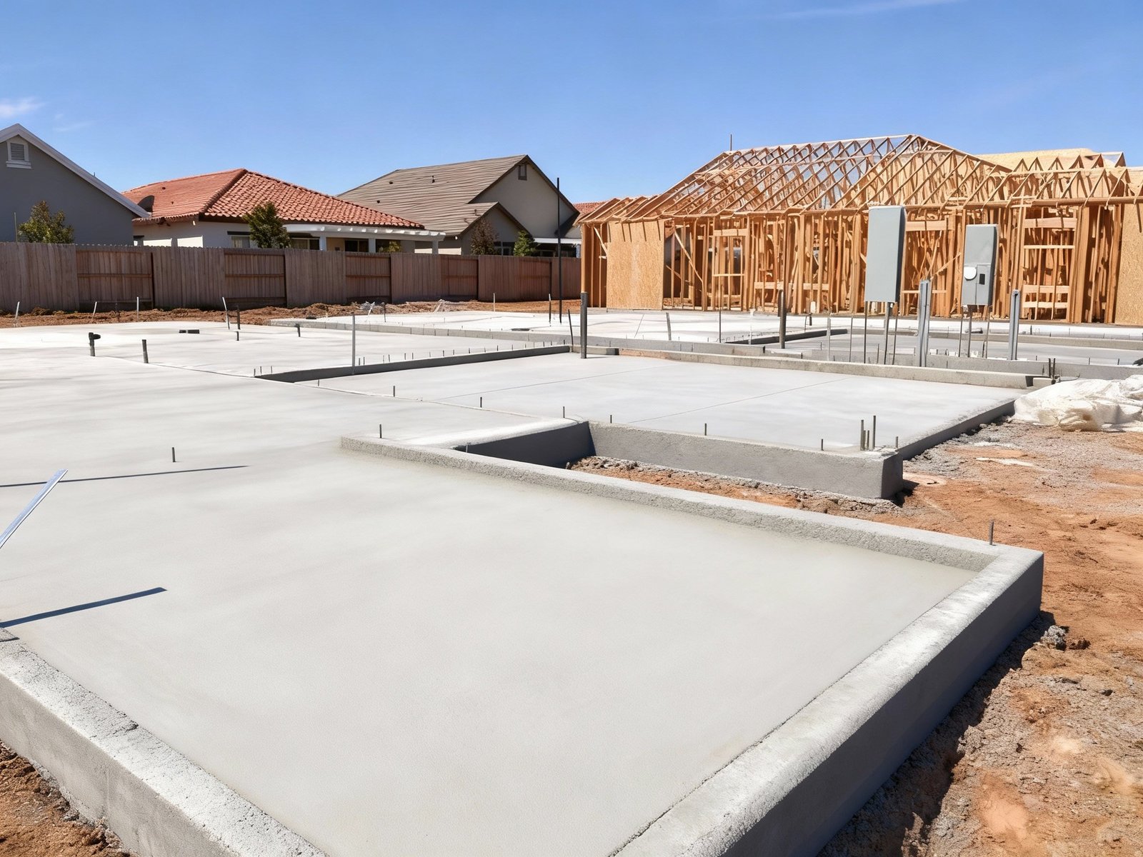 Concrete foundation installation in Waller TX